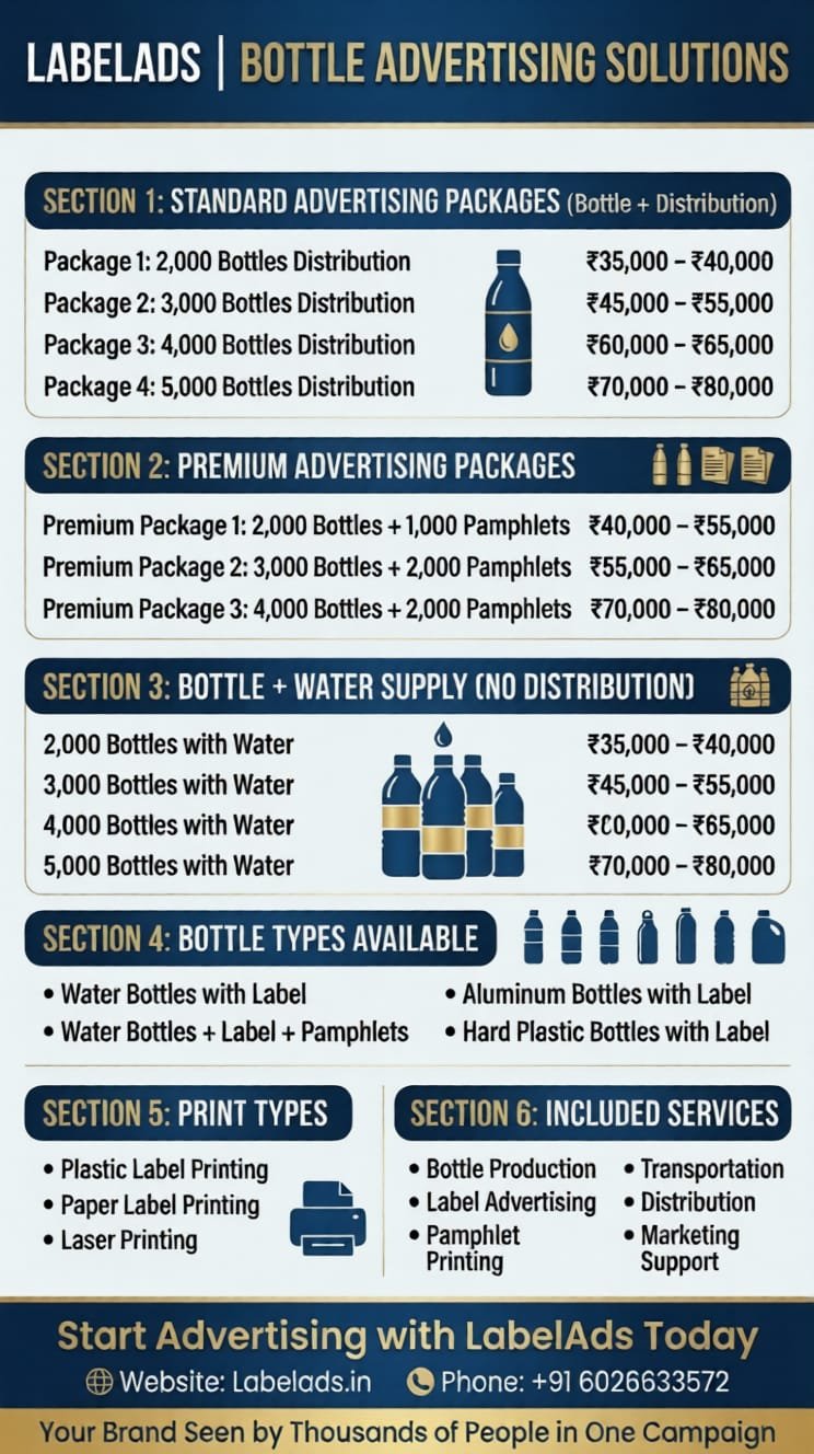 LabelAds Complete Pricing Pamphlet – All Packages and Pricing