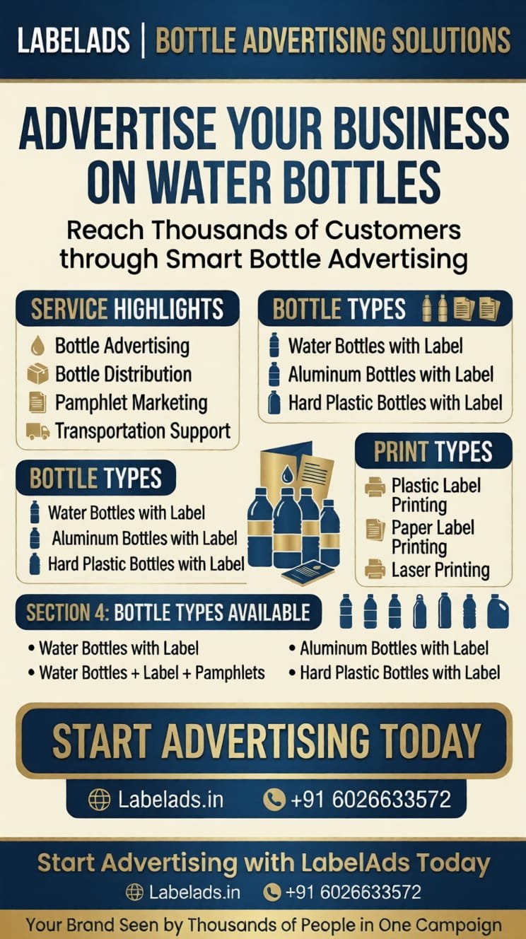 LabelAds Full Advertising Solutions – Bottle Types, Print Types, Included Services